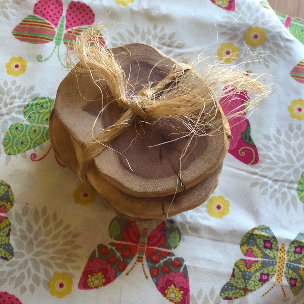 Handmade wood coasters